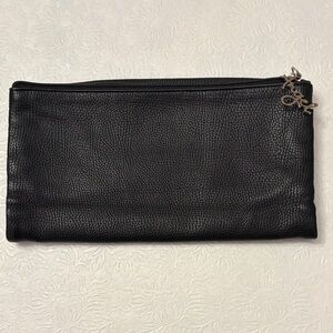 Victoria's Secret Black Vegan Leather Cosmetic Bag